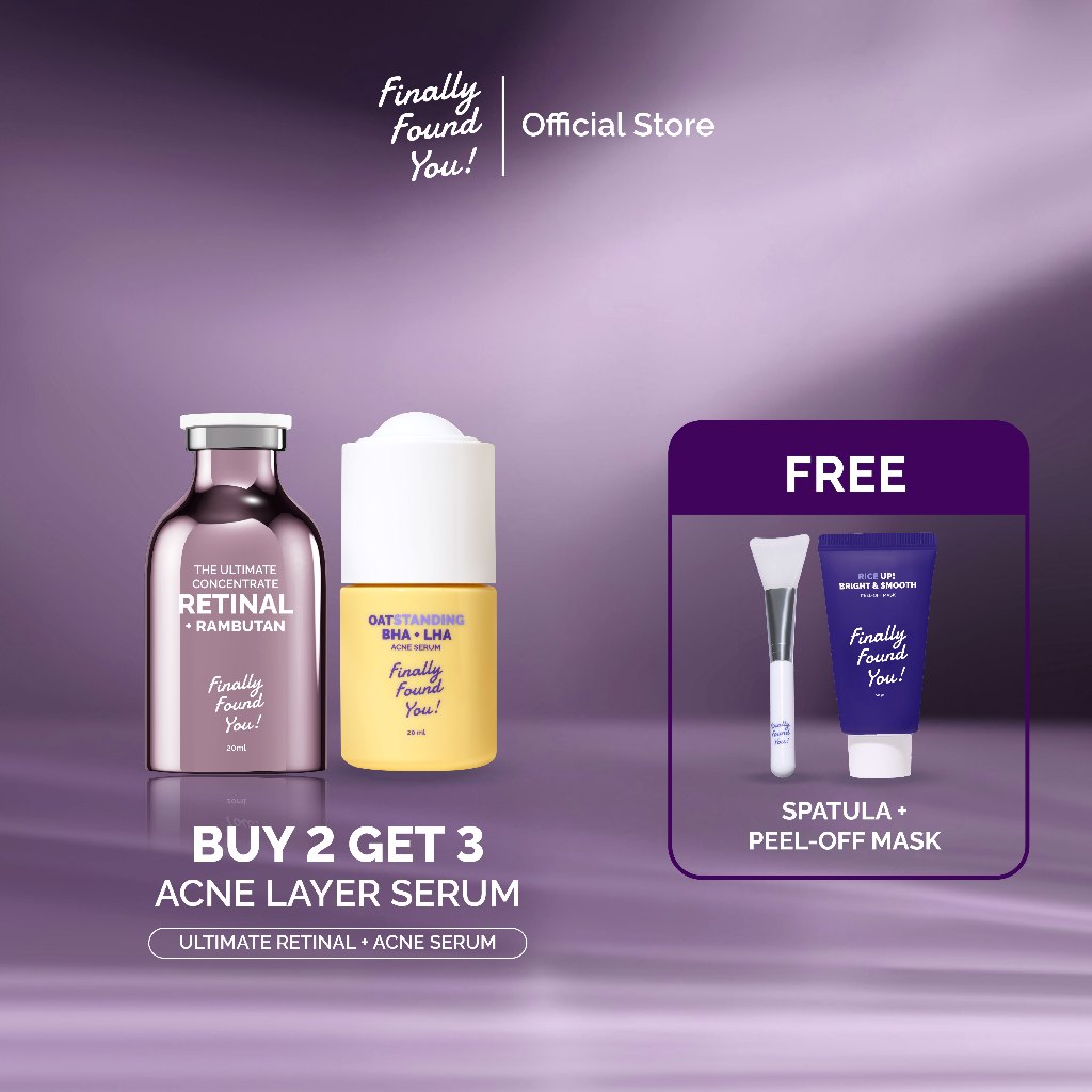 The Ultimate Concentrate Retinal + Rambutan 20mL | Smoothing & Acne Care Serum untuk menghaluskan tekstur kulit dan mengurangi jerawat