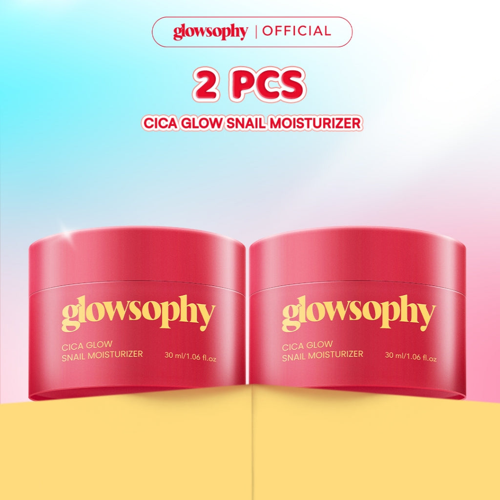 [NEW LAUNCH] Glowsophy Cica Glow Snail Moisturizer - Melembabkan kulit wajah, slimy-textured moisturizer, Membantu menenangkan kulit wajah , Mencerahkan wajah