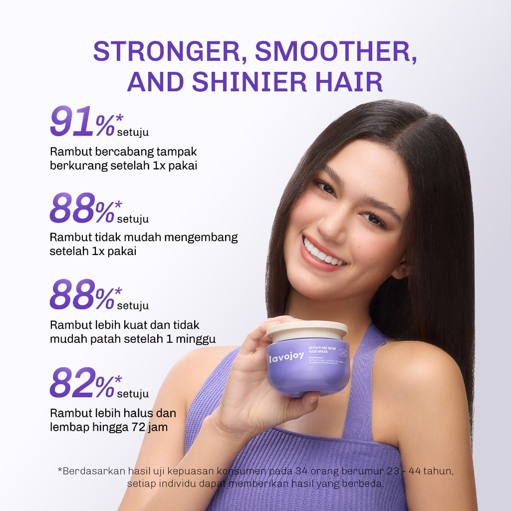 [NEW LAUNCH]  Lavojoy Repair Me Now Hair Mask Iris Garden 250ml | Halus & Berkilau Tanpa Lepek | Multi-Layering Repair With 3×Keratin + 3×Collagen + 15× Amino Complex + Argan + Macadamia Oil + Peptide Hydra-Repair
