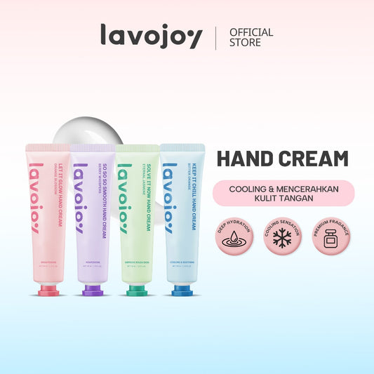 Lavojoy Hand Cream Series 30ml | Krim Untuk Mencerahkan Dan Melembabkan Kulit Tangan | Niacinamide Dan Shea Butter | Hand Cream Tangan Kering | Krim Tangan