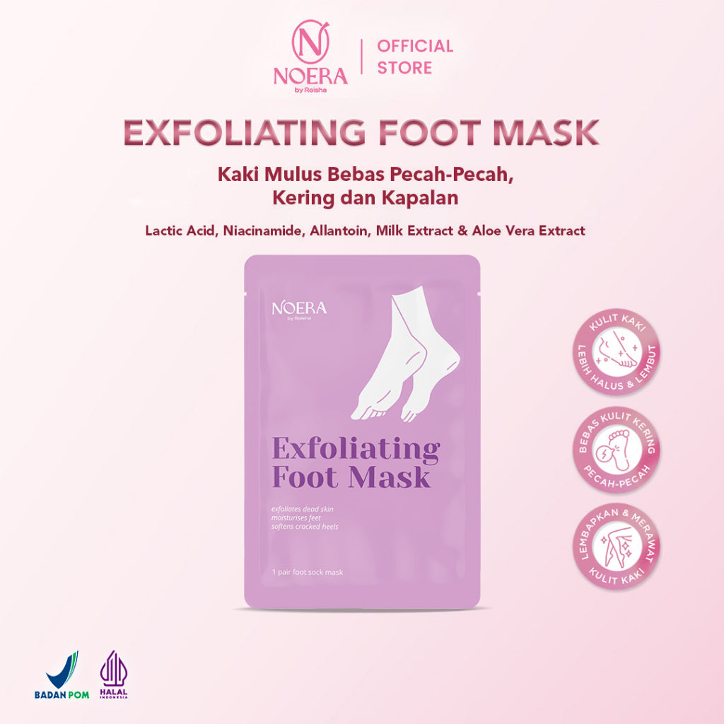 Noera Exfoliating Foot Mask BPOM | Foot Peel - Masker Kaki Pengelupas Kulit Mati - Noeraskincare
