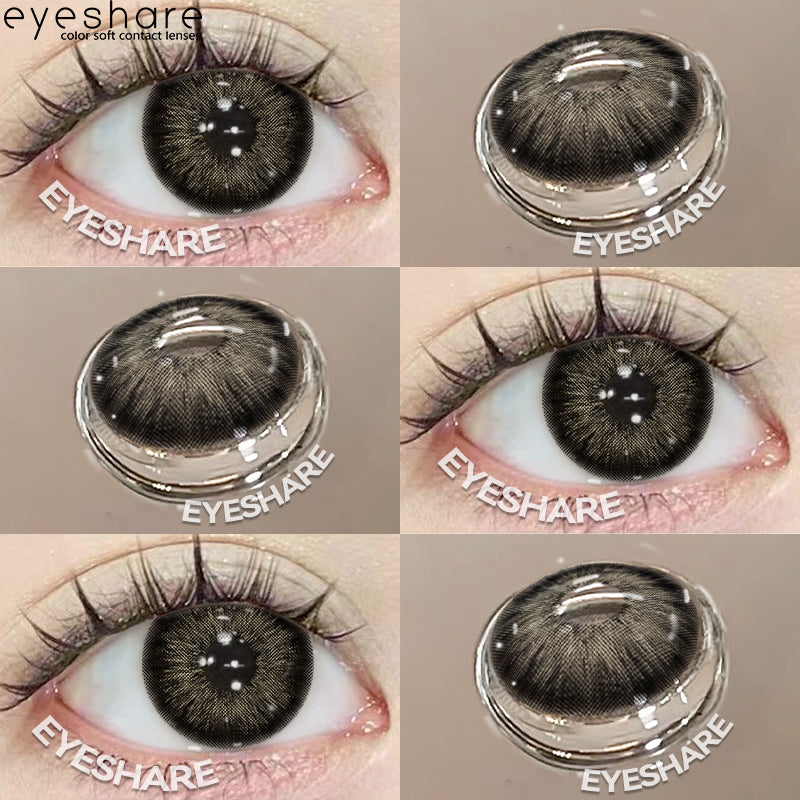 Eyeshare Softlens Minus Big Eyes VIENNA Chocolate 14.5mm 1 Pasang Lensa Kontak Cokelat