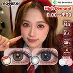 [Candy Brown Minus 8.00]Magister Softlens Berwarna Sepasang Big Eyes 14.5mm Candy Brown Allure Gray Softlens 6bulan
