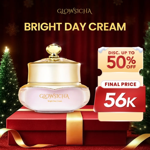 Glowsicha - Bright Day Cream tone up cerah moisturizer Pelembab Bercahaya Krim Siang Dengan Niacinamide brightening wajah cream pemutih wajah day cream Night Cream whitening skincare glowing BB cream Membantu Mencerahkan Wajah moist