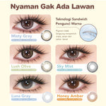 [Fuji Favorite]  Lilmoon Softlens Kualitas Jepang softlens minus (0 sd -8.50) natural contact softlens/softlens warna/Lensa kontak/Japan lens/Lensa minus/softlens brown/Grey