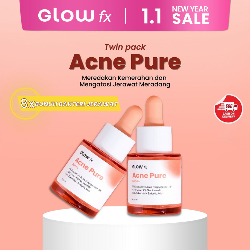 [Twin Pack] GLOW FX Acne Pure Serum - Serum Jerawat Meradang dan Hempas Jerawat Batu Tanpa Bekas
