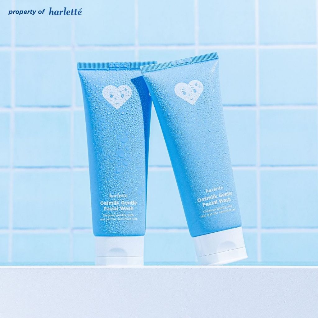Harlette Oatmilk Gentle Facial Wash | Sensitive, Dry, Combination, Irritated Skin, Membersihkan & Mencerahkan, Rekomendasi