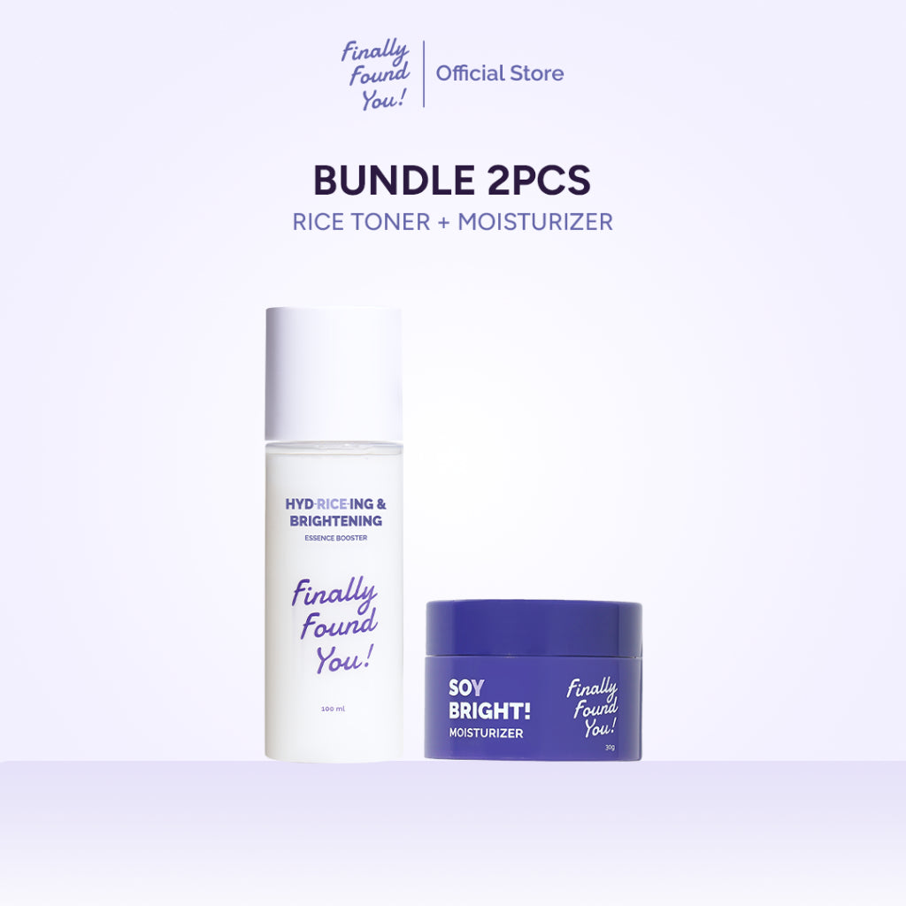 Finally Found You! BUNDLE 2 PCS: Soy Bright! Moisturizer 30gr & Hydriceing Brightening Essence Booster 100ml