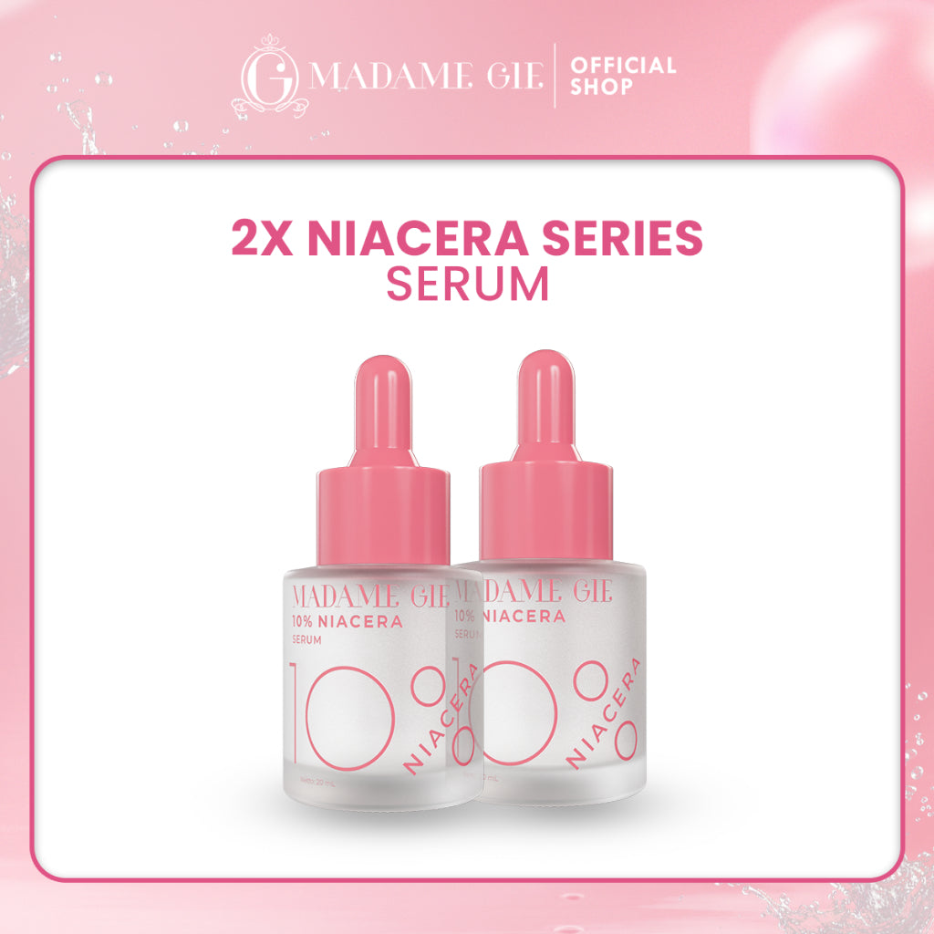 Madame Gie Niacera Bundle All in 1 Skincare Complete Mencerahkan Wajah - Niacera Moisturizer + 10%Niacera Serum + 2%Niacera Essence Serum