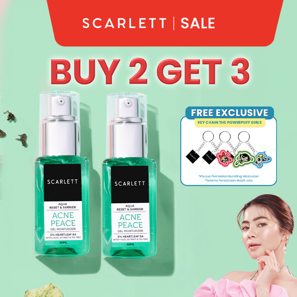 Scarlett Whitening Aqua Reset & Barrier Acne Peace Gel Moisturizer 5% Heartleaf Salicylic Acid - pelembab wajah untuk kulit berminyak dan berjerawat with Heartleaf dan Salicylic Acid