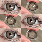 Eyeshare Softlens Big Eyes SAHARA Brown 1Pasang Lensa Kontak 14.5mm Gray Softlen