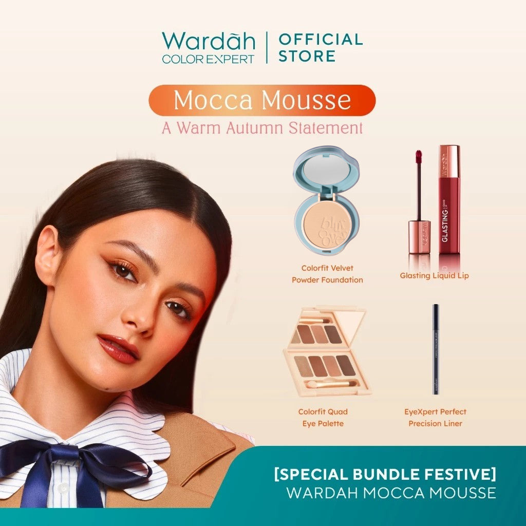 [HAPPY INTERNATIONAL MOM's DAY: Wardah Beauty Mom's Kit] WARDAH Makeup Looks: Frosted Rose, Peachy Bloom, Mauve Radiance, Mocca Mousse – Glow Cushion, Glasting Liquid Lip, Matte Lip Cream, Colorfit Cream Blush, Eyeshadow – Makeup