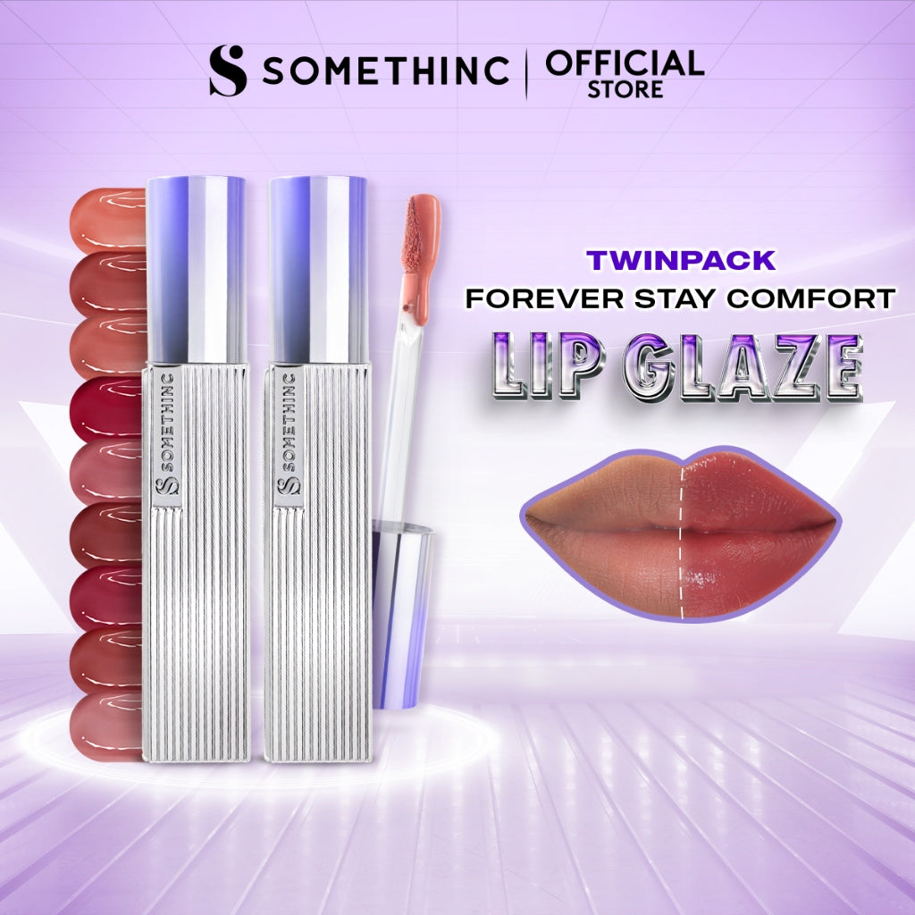 TWINPACK SOMETHINC Forever Stay Comfort Lip Glaze Twinpack - free micellar water