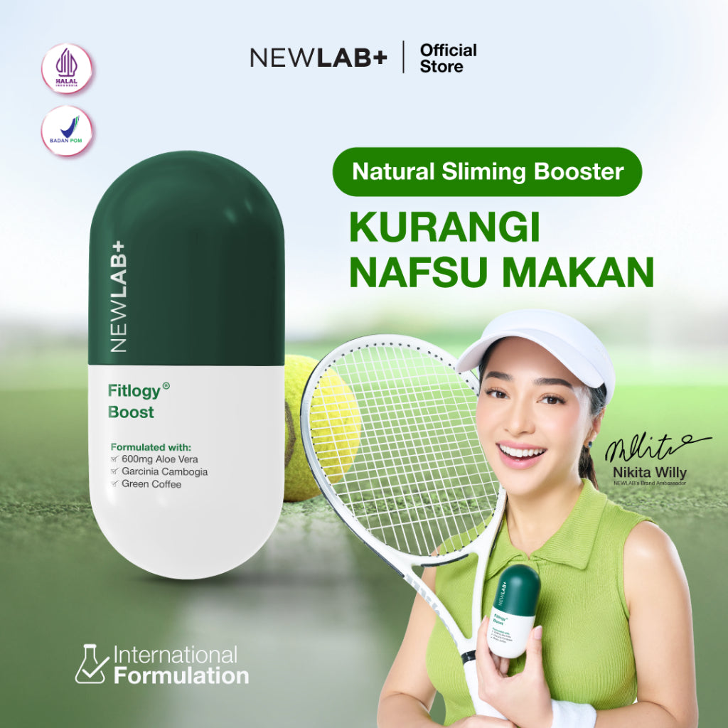NEWLAB Fitlogy Boost || Minuman Diet ||  Slimming Supplement || Pelangsing Badan Suplemen Alami 50gr