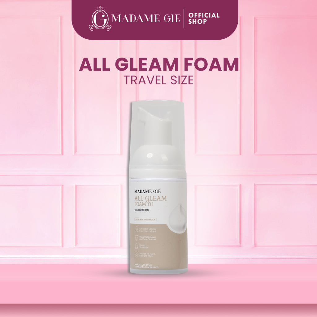 Madame Gie 4 in 1 All Gleam Foam - Facial Wash MakeUp Remover Cleansing Muka Cleanser Wajah Mencerahkan