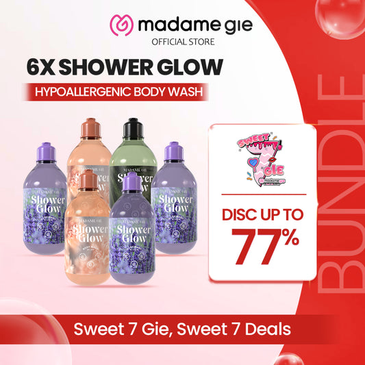 6X Madame Gie Shower Glow - Hypoallergenic Sabun Mandi
