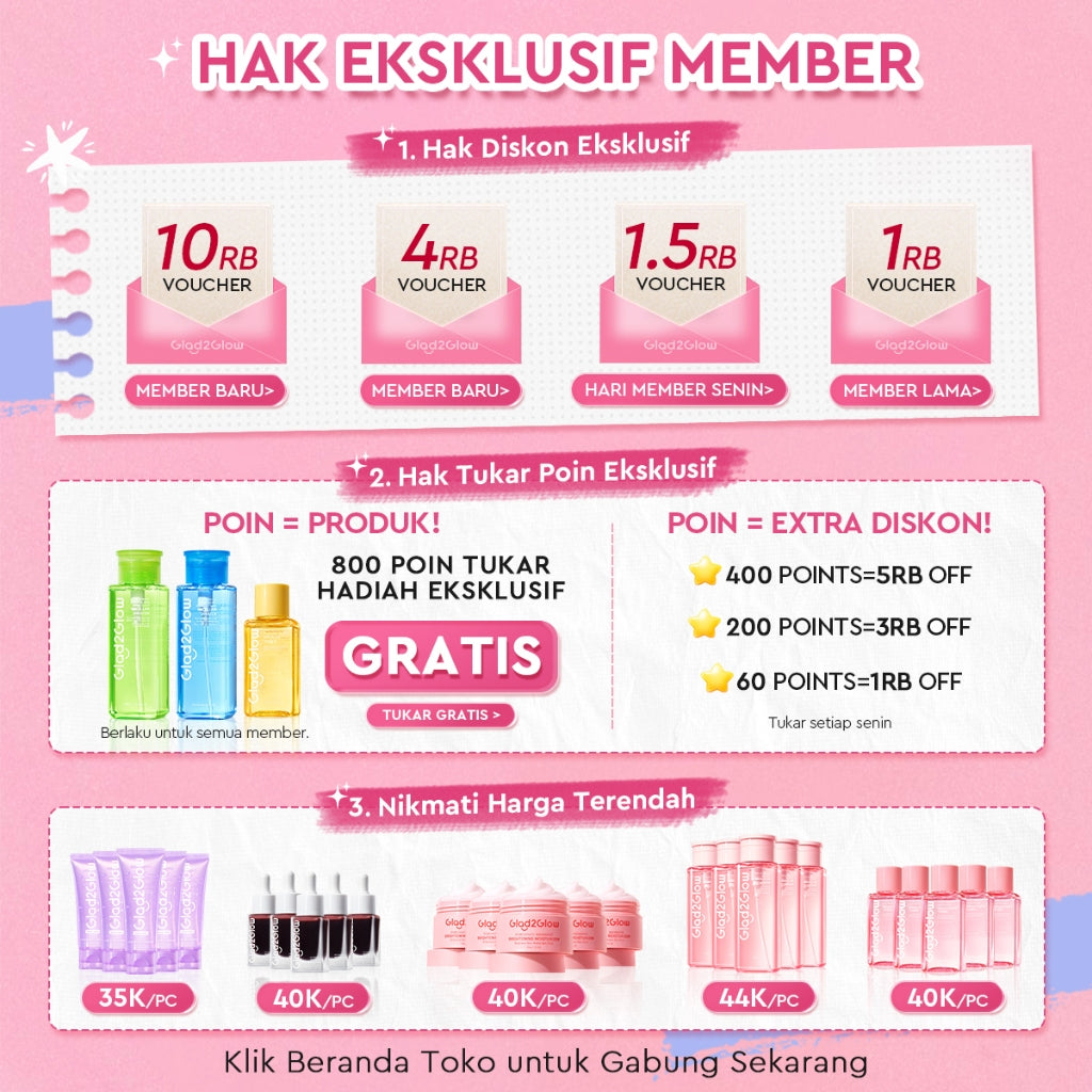 [Hemat 5PCS]Glad2Glow Facial Cleanser Series-Low PH Gel Centella Mencerahkan Pencerah Wajah Anti Jerawat Penuaan Hilangkan Flek & Tenangkan face wash Pembersih Wajah Membersihkan kotoran dan minyak Menjaga pelindung kulit Mengobati g2glow official store