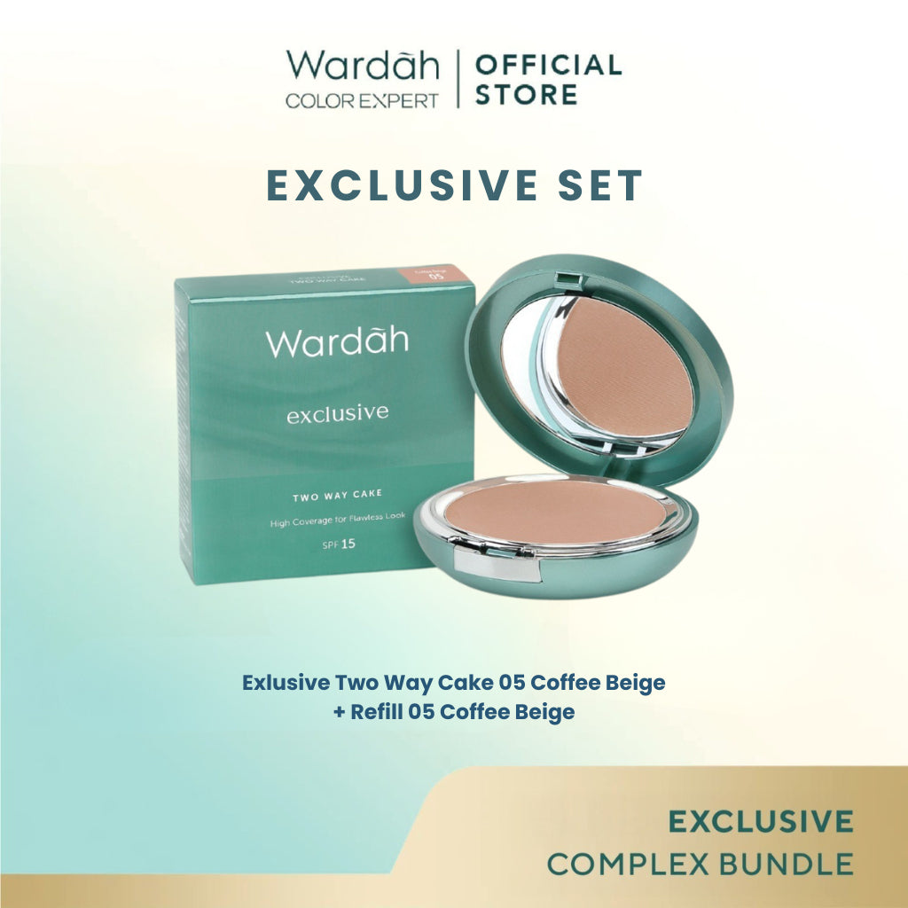 [BUNDLE] WARDAH Exclusive Two Way Cake & Refill - Two Way Cake - TWC - Refill TWC - Bedak Padat Tahan Lama - Makeup