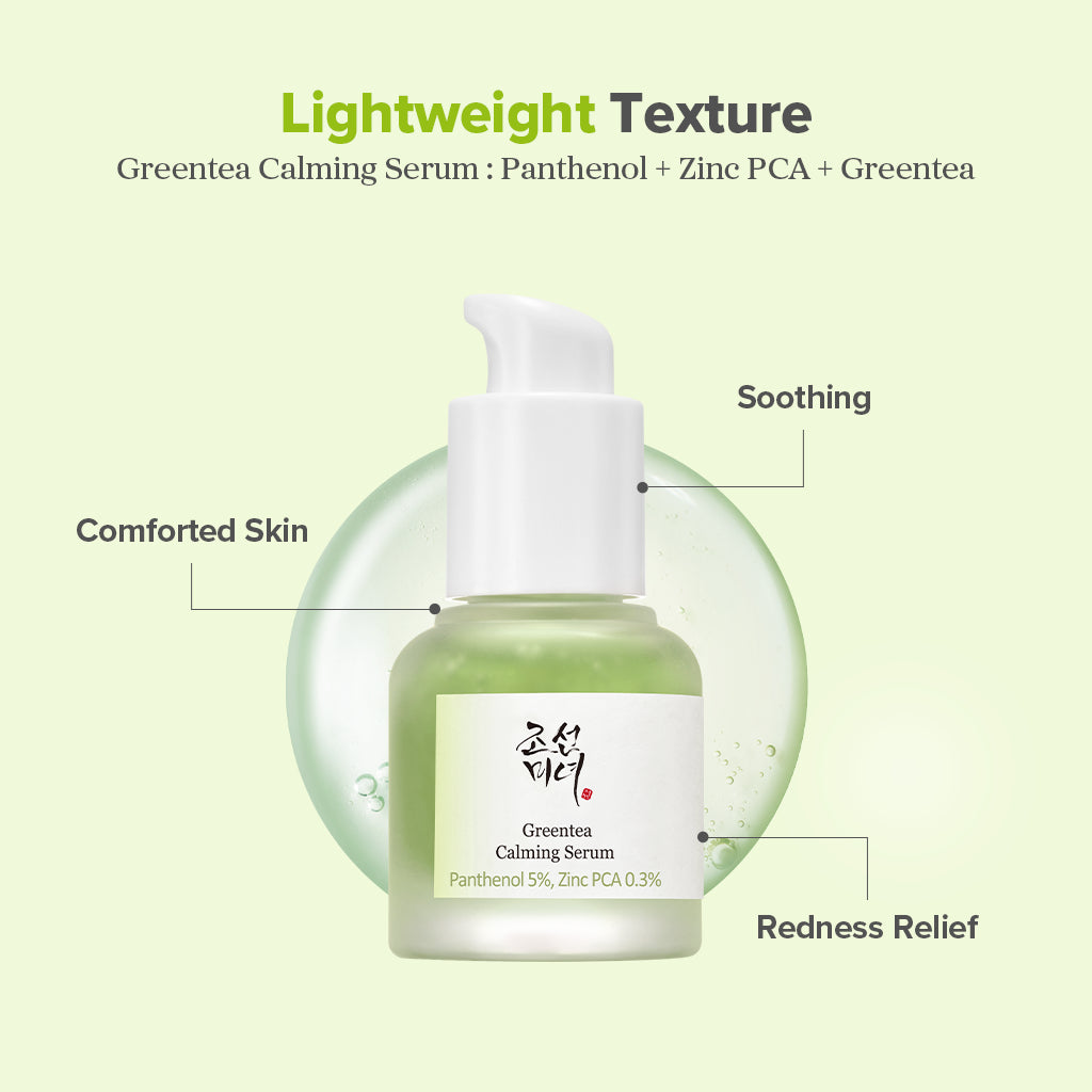 Beauty of Joseon Greentea Calming Serum : Panthenol + Zinc PCA + Greentea