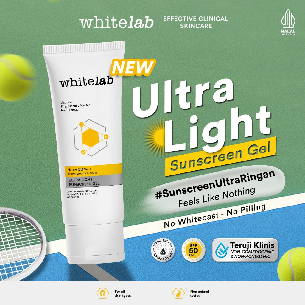Whitelab Sunscreen Spray SPF 50 PA+++- Ultralight - Sunblock Ringan Anti Komedo Jerawat Pelindung Sinar Matahari UV A UV B Blue Light dengan Niacinamide, Tidak Lengket, Whitecast & Pilling [BPOM]