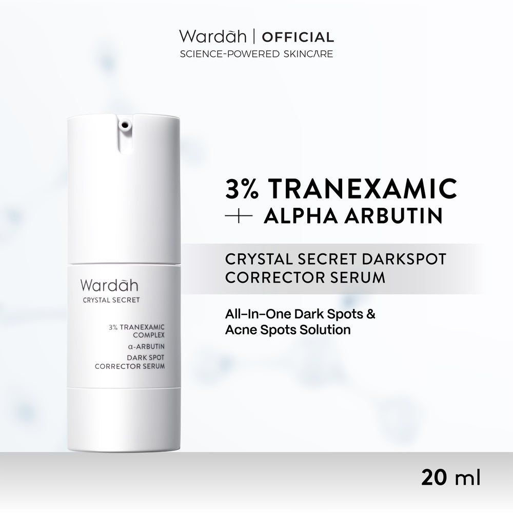 [Wardah Excluisve Member] Wardah Crystal Secret Series Lengkap - Micellar Cleansing Gel, Cleanser, Exfoliating Toner, Pure Treatment Essence, Serum, Dark Spot Corrector, Day & Night Moisturizer, Refreshing Day Gel, Radiance Serum Mask  - Skincare