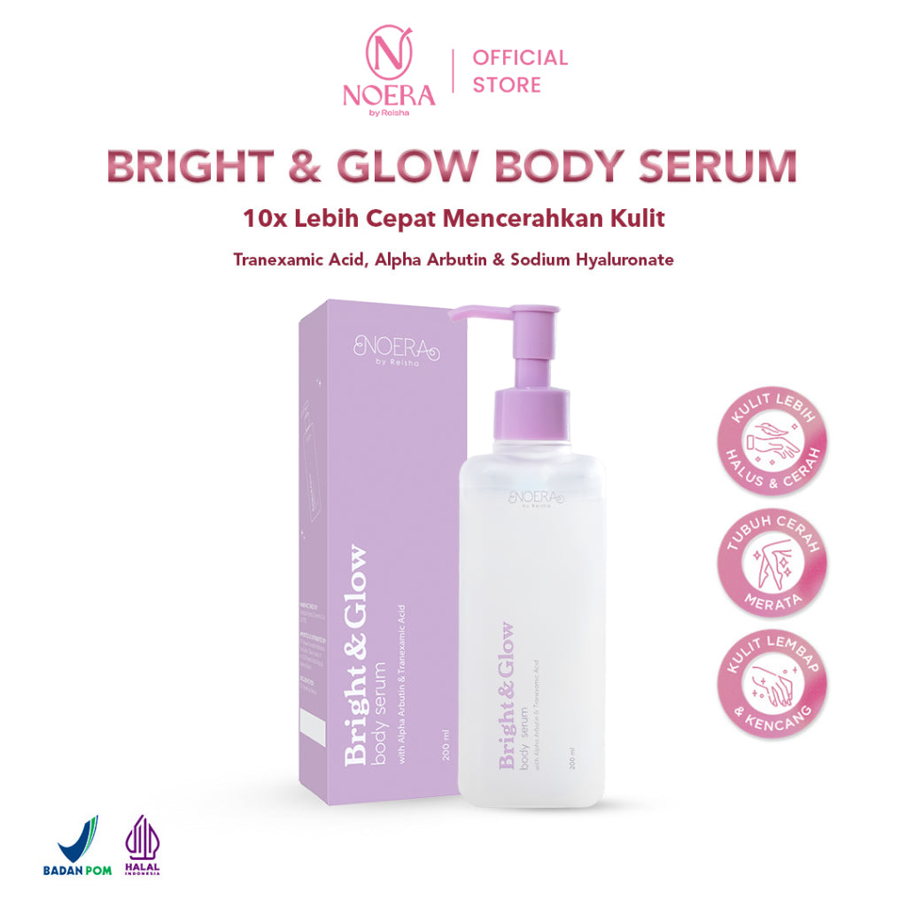 Noera Bundling Bright & Glow Body Serum + Moisturizing Brightening Body Lotion With UV Filter