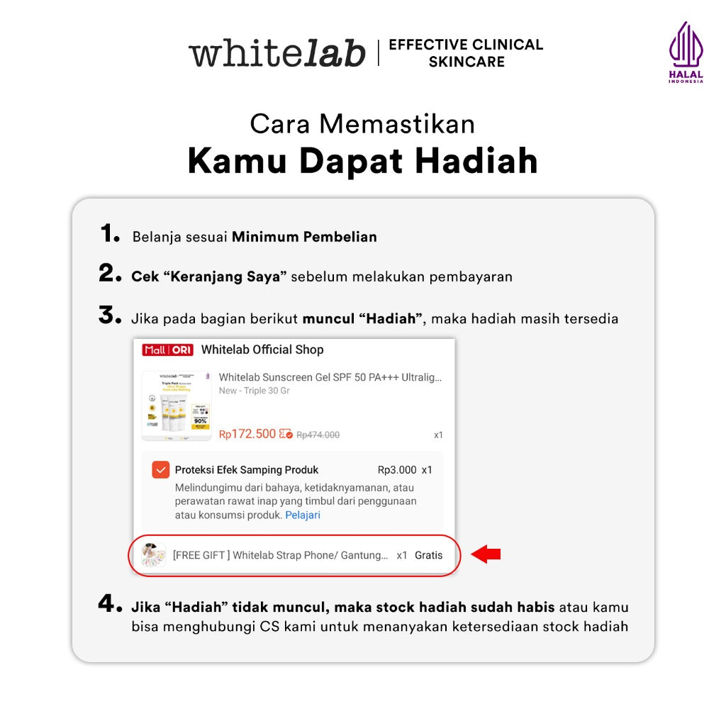 Whitelab Paket Wajah Brightening Niacinamide Facial Wash, Toner, Serum, Day & Night Moisturizer - 5 pcs N-Dose+ 2.0 Skincare