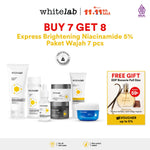 Whitelab Paket Wajah Brightening Niacinamide Facial Wash, Toner, Serum, Moisturizer, Sunscreen, Sleeping Mask - 7 pcs N-Dose+ 2.0 Skincare