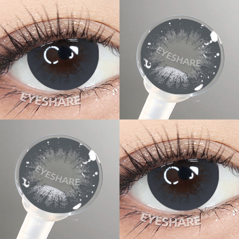 Eyeshare Softlens 15mm Big Eyes 1Pasang Gray Lensa Kontak Softlen Black