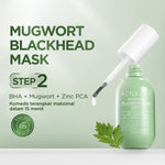 ACNAWAY Mugwort Blackhead Treatment Kit - Mugwort Pore Serum + Mugwort Blackhead Mask Serum Pori & Mask Treatment Komedo Membandel untuk Komedo & Pori Tersumbat