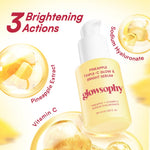 Glowsophy Pineapple Triple-C Glow 30ml Brightening Serum with Hyaluronic Acid Mencerahkan Warna Kulit Wajah Menjaga Kelembapan Wajah Meratakan Warna Kulit Menjaga Skin Barrier Whitening Brightening dengan Niacinamide Vitamin C Serum Eksfoliasi Wajah