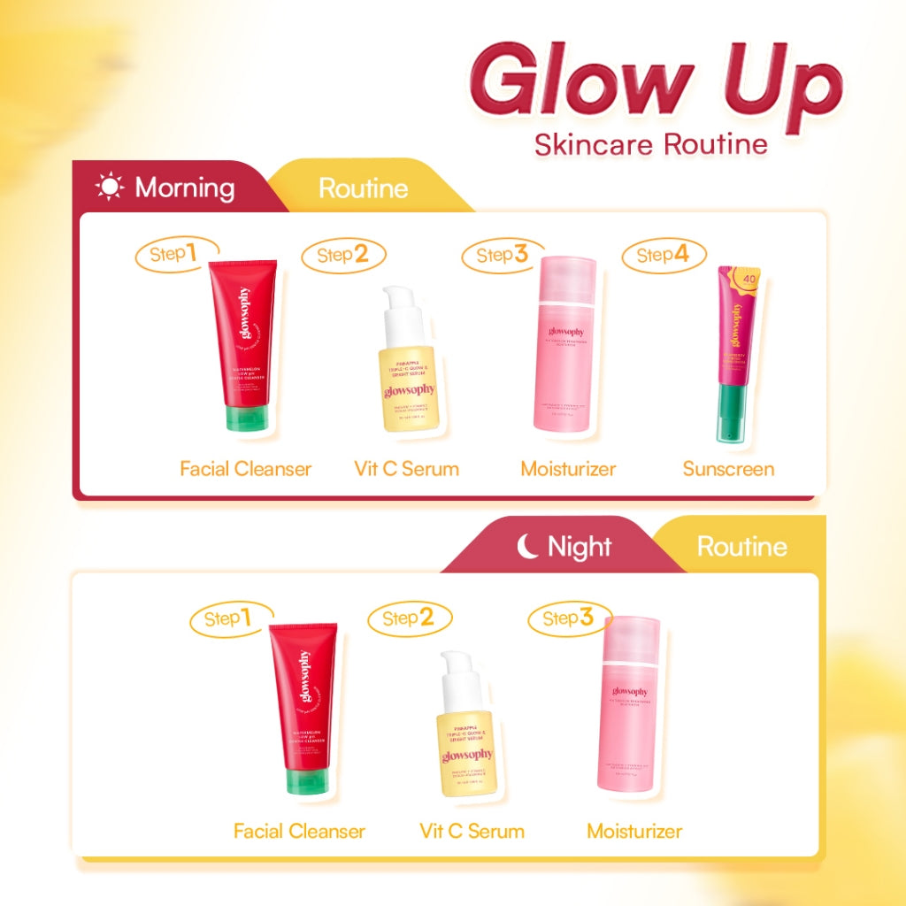 Glowsophy Pineapple Triple-C Glow 30ml Brightening Serum with Hyaluronic Acid Mencerahkan Warna Kulit Wajah Menjaga Kelembapan Wajah Meratakan Warna Kulit Menjaga Skin Barrier Whitening Brightening dengan Niacinamide Vitamin C Serum Eksfoliasi Wajah