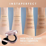 [BPOM] INSTAPERFECT SkinGlow Cover Mesh Cushion SPF50 15g | EXP 2027 | Glowy Finish Foundation | Insta Perfect by Wardah