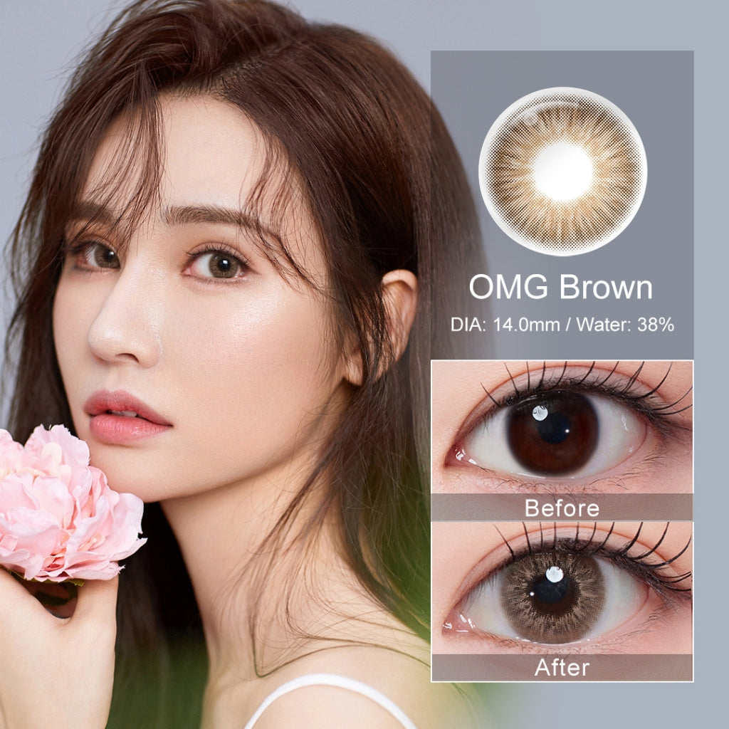 [0.00~-6.00]Magister Softlens 14~14.2mm Minus lensa mata softlens no ring natural 6Bulan Sepasang soflen