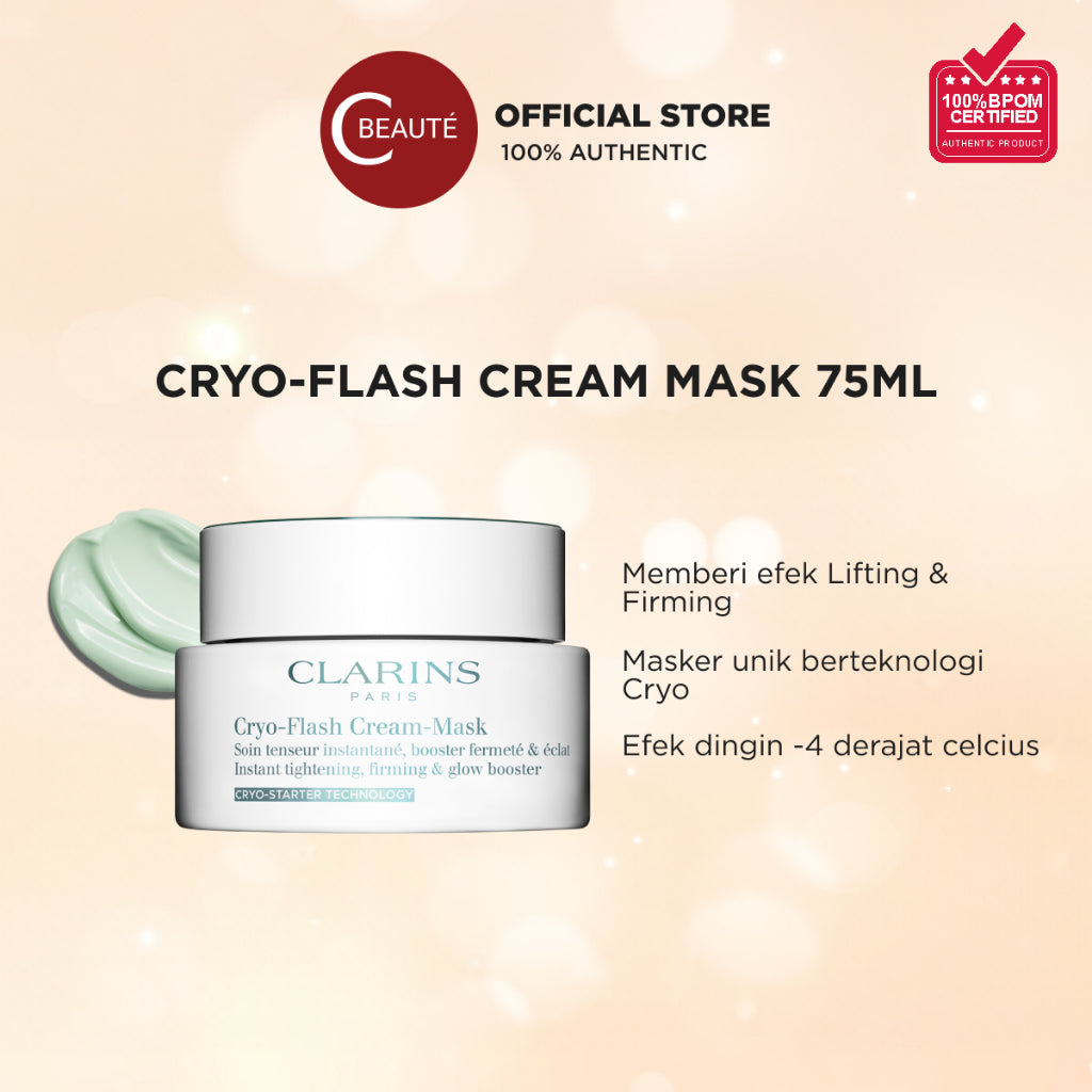 CLARINS Cryo Flash Cream Mask 75ml - Masker Lifting, Pengencang & Anti Aging (Anti Penuaan)
