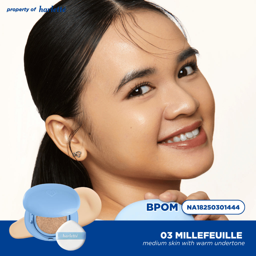 Harlette Oat Comfy Cushion SPF 30 PA+++ | Skincare Infused, Second Skin Finish, Non-comedogenic, Sensitive Skin, Clinically & Dermatologically Tested