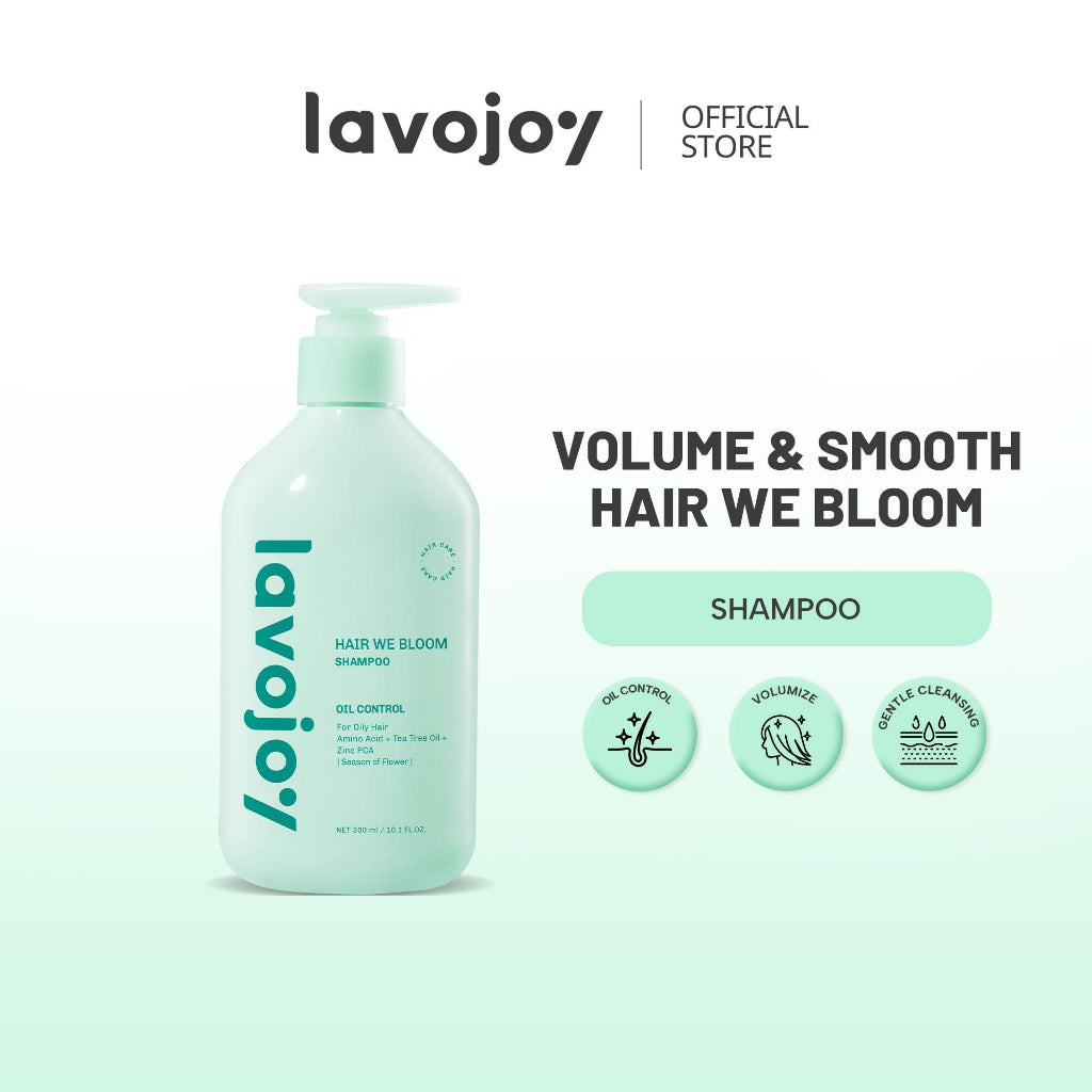 Lavojoy Hair We Bloom Shampoo | Sampo Untuk Mengurangi Rambut Berminyak | Rambut Lepek | Membersihkan Kulit Kepala | Dengan Asam Amino | Rambut Sehat Dan Segar