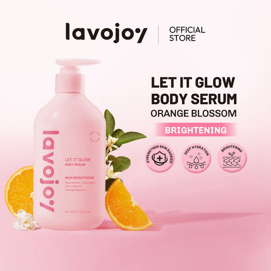 [BIGGER SIZE] Lavojoy Let it Glow Body Serum Orange Blossom 300ml | Body Serum Untuk Mencerahkan Dan Melembabkan Kulit Dengan Niacinamide + Ceramide + Vitamin E