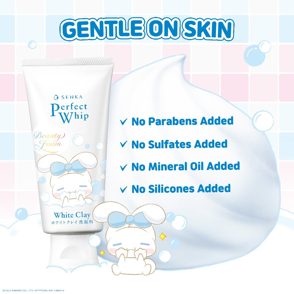 [TWINPACK] SENKA Perfect Whip Clay Cinnamoroll Edition 120gr [BUY 1 GET 1 Hadiah Terbatas/Hari]