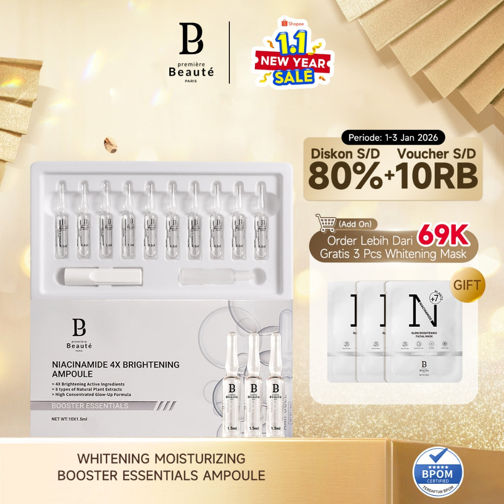 PREMIERE BEAUTE AMPOULE 1.5ml*10 Serum Luminous White Niacinamide VC Booster Essential serum Ceremide BRIGHTENING Vitamin C Alpha Arbutin Brightening Capsule