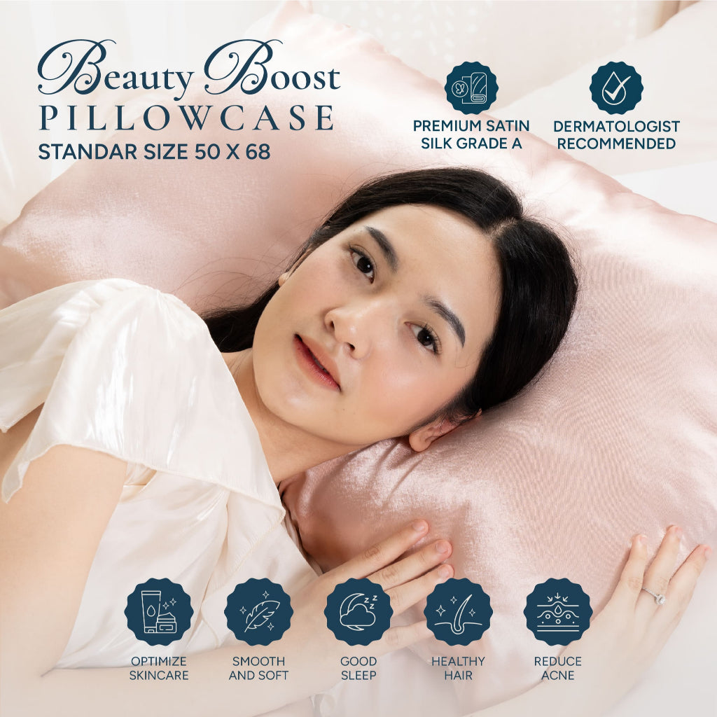 Sarung Bantal PREMIUM Satin Silk Terli Beauty (Standar Size)