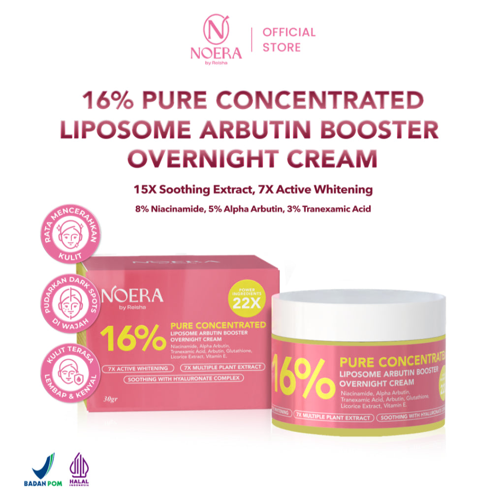 Noera Bundling Sunscreen The Perfect Shield + Night Cream | The Perfect Shield Sunscreen SPF 50 PA++++ | 16% Pure Concentrated Liposome Arbutin Booster Overnight Cream 50ML