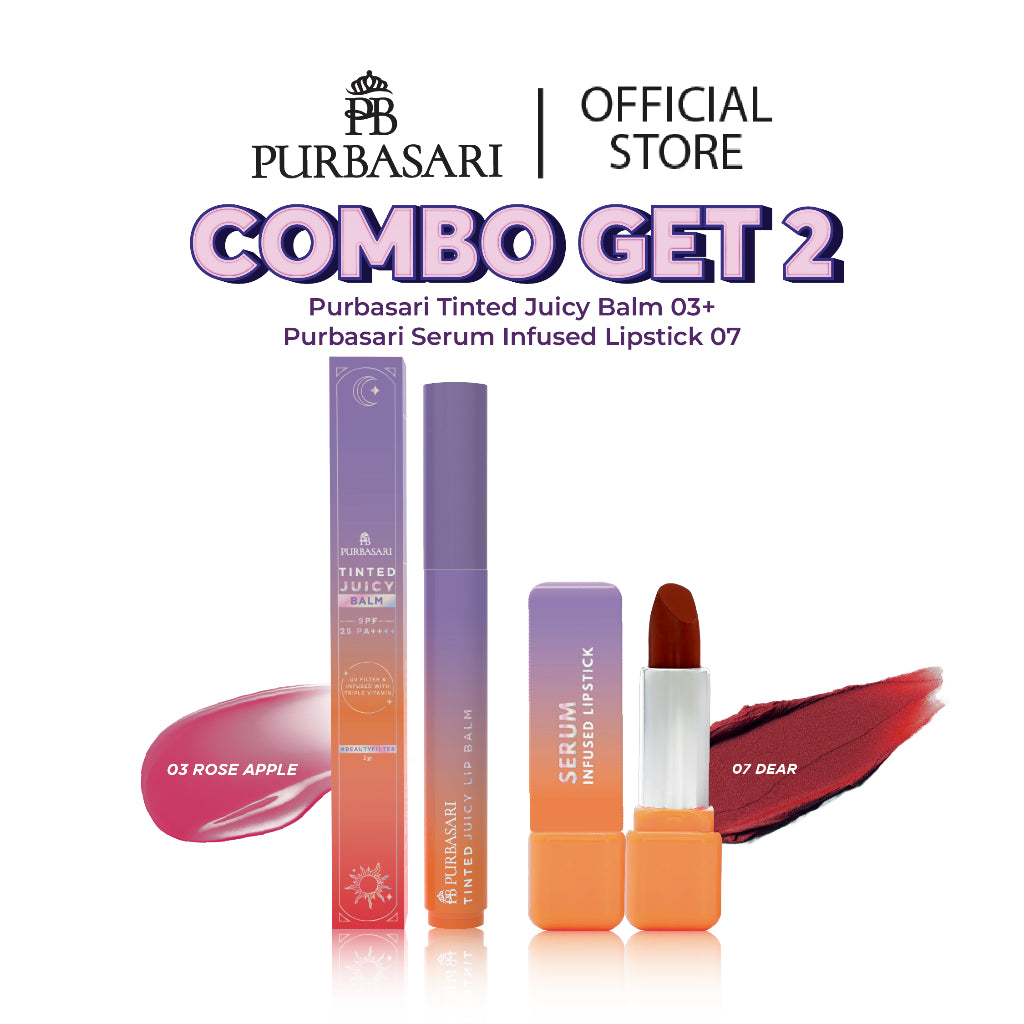 [GET 2] Purbasari Infused Serum Lipstick + PB 2in1 Tinted Juicy Balm SPF 25++++