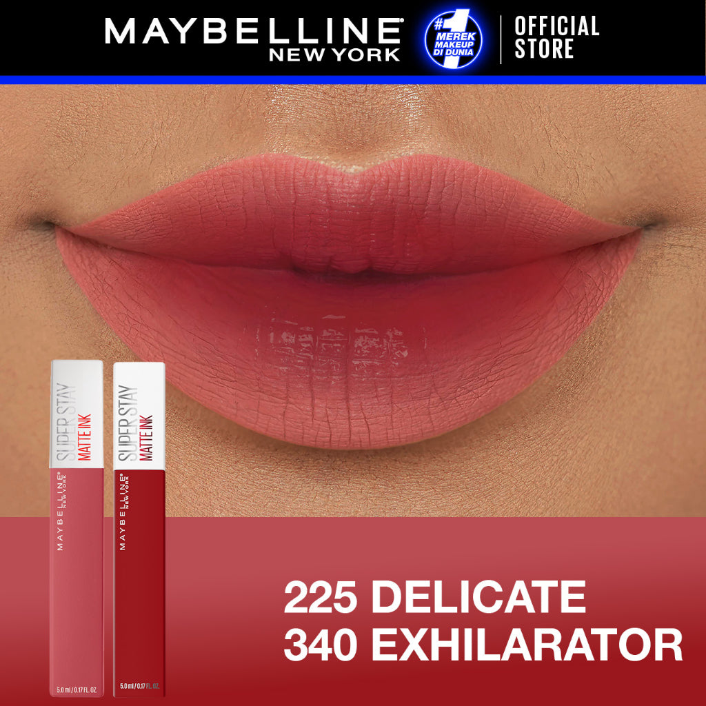 MAYBELLINE OFFICIAL Paket Hemat Superstay Matte Ink 2 pcs Ombre Set Lipstick - Long Lasting Lipstick Matte Waterproof Transferproof Lipstik