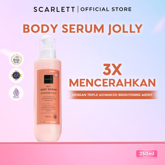 Scarlett Whitening Jolly Body Serum - Serum Badan dengan Aroma Wangi Mewah untuk Mencerahkan Melembabkan Menutrisi Kulit ||  Efektif Meratakan Kulit Belang & Pemutih Kulit