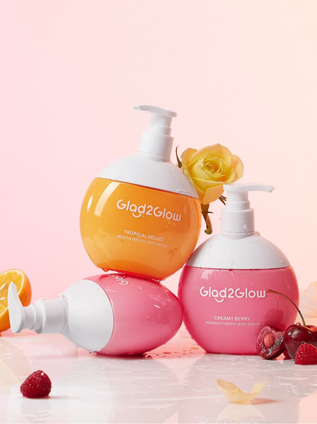 Glad2Glow Bright & Moist Body Serum Series | Body Cream Body Lotion Brighten Moist & Smooth Pemutih Badan Body Serum Glow & Peeling Menghidrasi Kulit Mencerahkan Dan Pemutih Tubuh Atasi Belang Brighty Care Whiten Handbody ohbt Lotion g2g official store