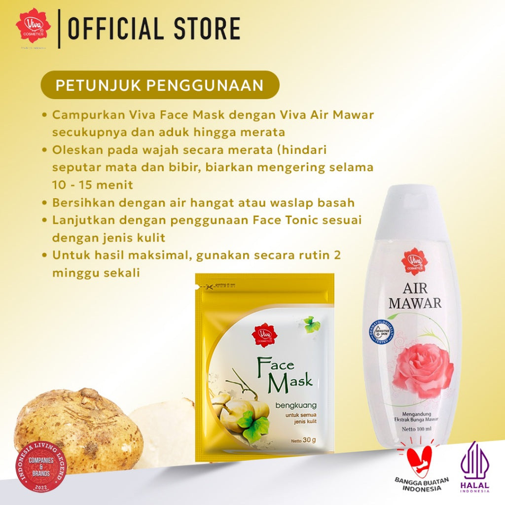Viva Face Mask Bengkuang 30 gr