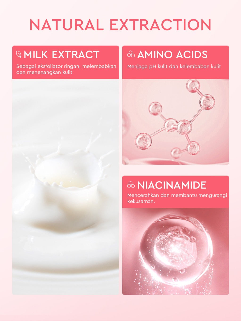 Glad2Glow Milk Amino Acid Gentle Cleanser Brightening facial wash skincare face wash sabun cuci muka cleansing balm exfoliating exfoliasi wajah sabun muka pembersih wajah Mencerahkan wajahMelembabkan kelembaban Mengandung asam amino g2glow official store