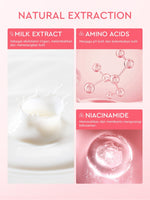 Glad2Glow Milk Amino Acid Gentle Cleanser Brightening facial wash skincare face wash sabun cuci muka cleansing balm exfoliating exfoliasi wajah sabun muka pembersih wajah Mencerahkan wajahMelembabkan kelembaban Mengandung asam amino g2glow official store