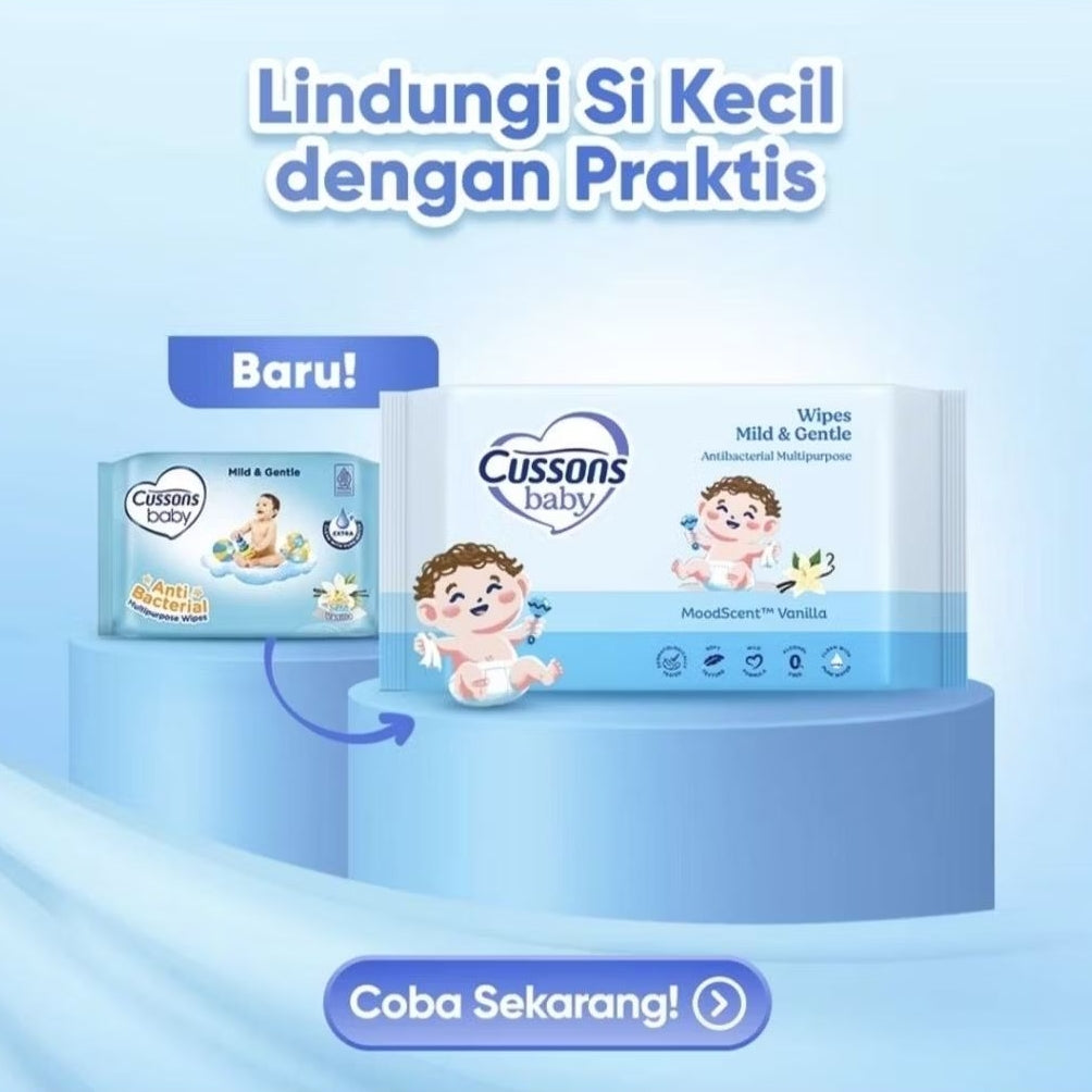 Cussons Baby Tisu Basah Bayi 45 s - Beli 1 Gratis 2